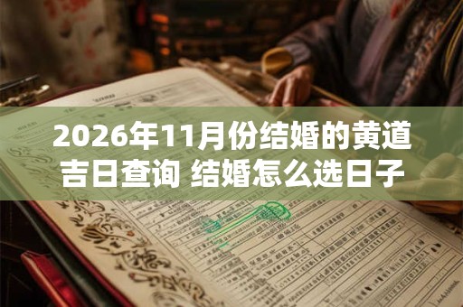 2026年11月份结婚的黄道吉日查询 结婚怎么选日子