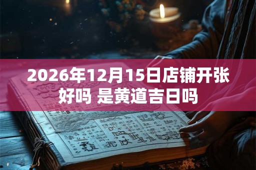 2026年12月15日店铺开张好吗 是黄道吉日吗 2026年12月15日店铺开张好吗 是黄道吉日吗