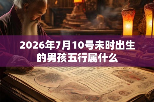 2026年7月10号未时出生的男孩五行属什么
