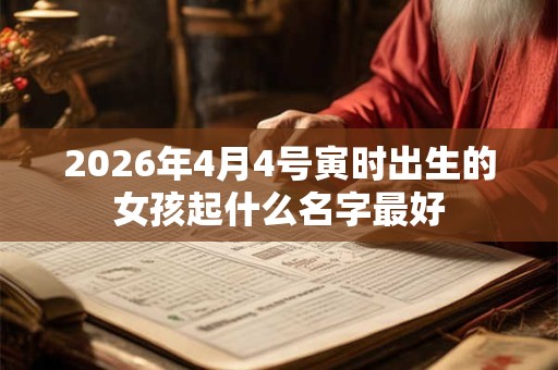 2026年4月4号寅时出生的女孩起什么名字最好