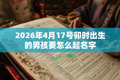 2026年4月17号卯时出生的男孩要怎么起名字