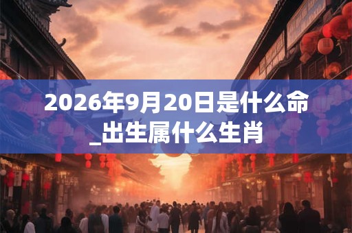 2026年9月20日是什么命_出生属什么生肖