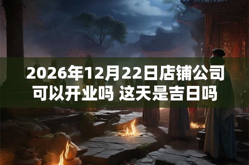 2026年12月22日店铺公司可以开业吗 这天是吉日吗