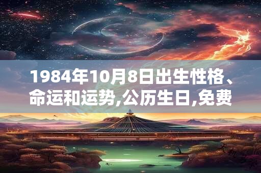 1984年10月8日出生性格、命运和运势,公历生日,免费算命