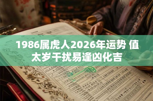 1986属虎人2026年运势 值太岁干扰易逢凶化吉 1986属虎人2026年运势 值太岁干扰易逢凶化吉