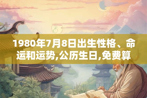 1980年7月8日出生性格、命运和运势,公历生日,免费算命 1980年7月8日出生性格、命运和运势,公历生日,免费算命