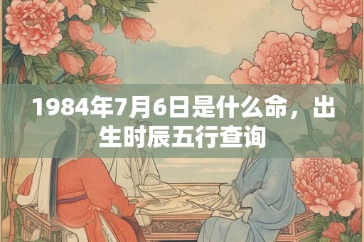 1984年7月6日是什么命，出生时辰五行查询