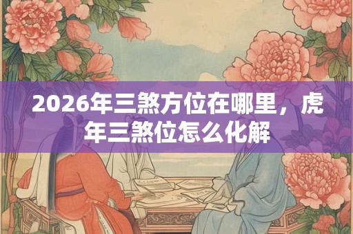 2026年三煞方位在哪里，虎年三煞位怎么化解