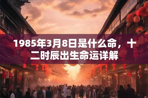 1985年3月8日是什么命,十二时辰出生命运详解 1985年3月8日是什么命,十二时辰出生命运详解
