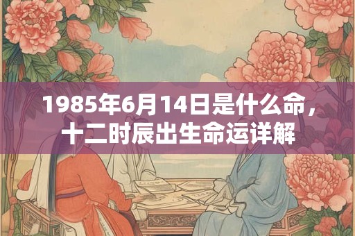 1985年6月14日是什么命,十二时辰出生命运详解 1985年6月14日是什么命,十二时辰出生命运详解