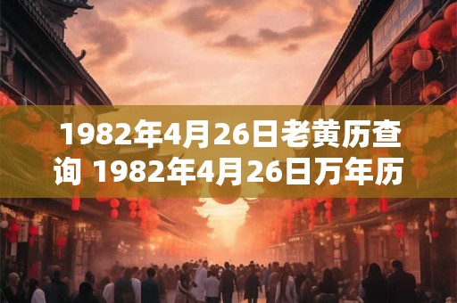1982年4月26日老黄历查询 1982年4月26日万年历黄道吉日