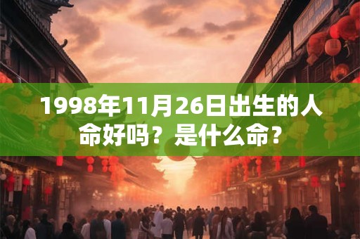 1998年11月26日出生的人命好吗?是什么命? 1998年11月26日出生的人命好吗?是什么命?