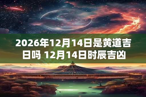 2026年12月14日是黄道吉日吗 12月14日时辰吉凶 2026年12月14日是黄道吉日吗 12月14日时辰吉凶