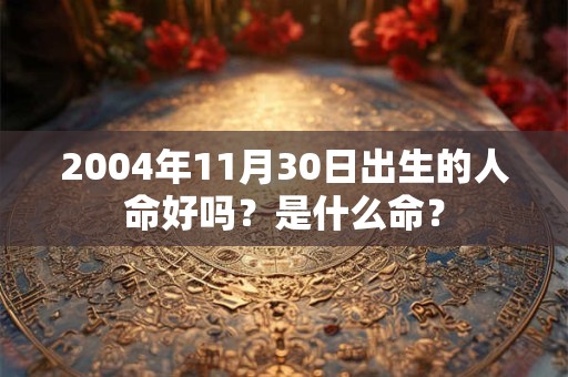 2004年11月30日出生的人命好吗？是什么命？