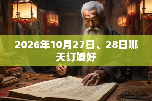 2026年10月27日、28日哪天订婚好 2026年10月27日、28日哪天订婚好