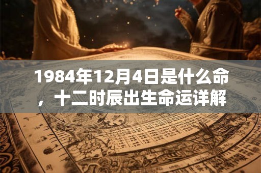 1984年12月4日是什么命,十二时辰出生命运详解 1984年12月4日是什么命,十二时辰出生命运详解