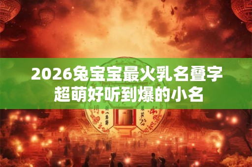 2026兔宝宝最火乳名叠字 超萌好听到爆的小名 2026兔宝宝最火乳名叠字 超萌好听到爆的小名