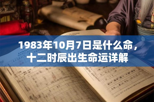 1983年10月7日是什么命，十二时辰出生命运详解