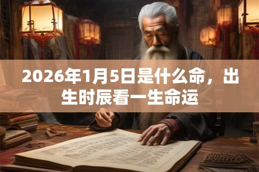2026年1月5日是什么命，出生时辰看一生命运