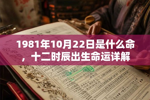 1981年10月22日是什么命，十二时辰出生命运详解
