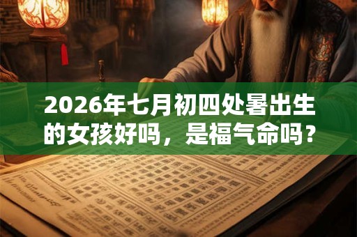 2026年七月初四处暑出生的女孩好吗,是福气命吗? 2026年七月初四处暑出生的女孩好吗,是福气命吗?