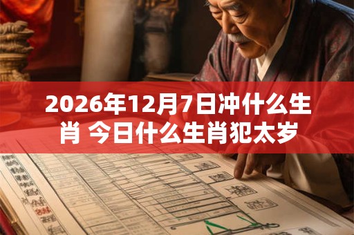 2026年12月7日冲什么生肖 今日什么生肖犯太岁