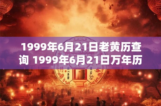 1999年6月21日老黄历查询 1999年6月21日万年历黄道吉日 1999年6月21日老黄历查询 1999年6月21日万年历黄道吉日