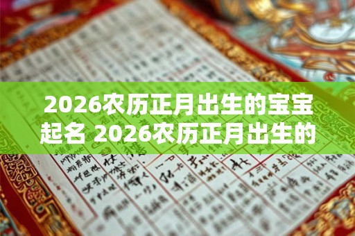 2026农历正月出生的宝宝起名 2026农历正月出生的宝宝起名案例