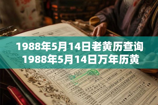 1988年5月14日老黄历查询 1988年5月14日万年历黄道吉日 1988年5月14日老黄历查询 1988年5月14日万年历黄道吉日