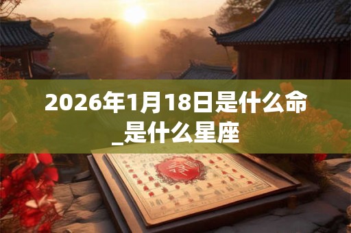 2026年1月18日是什么命_是什么星座