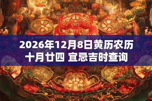 2026年12月8日黄历农历十月廿四 宜忌吉时查询