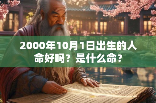 2000年10月1日出生的人命好吗?是什么命? 2000年10月1日出生的人命好吗?是什么命?