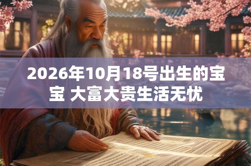 2026年10月18号出生的宝宝 大富大贵生活无忧