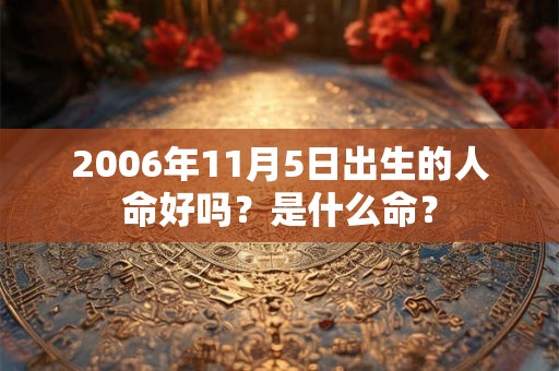 2006年11月5日出生的人命好吗?是什么命? 2006年11月5日出生的人命好吗?是什么命?