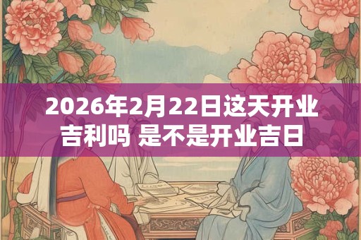 2026年2月22日这天开业吉利吗 是不是开业吉日 2026年2月22日这天开业吉利吗 是不是开业吉日