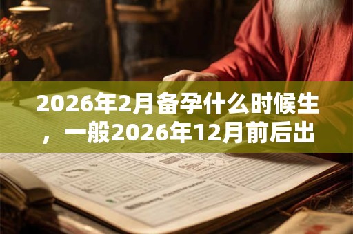 2026年2月备孕什么时候生,一般2026年12月前后出生 2026年2月备孕什么时候生,一般2026年12月前后出生