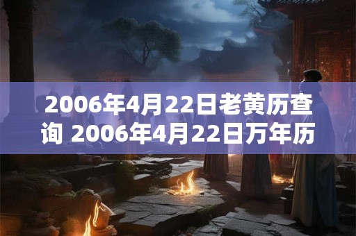 2006年4月22日老黄历查询 2006年4月22日万年历黄道吉日 2006年4月22日老黄历查询 2006年4月22日万年历黄道吉日