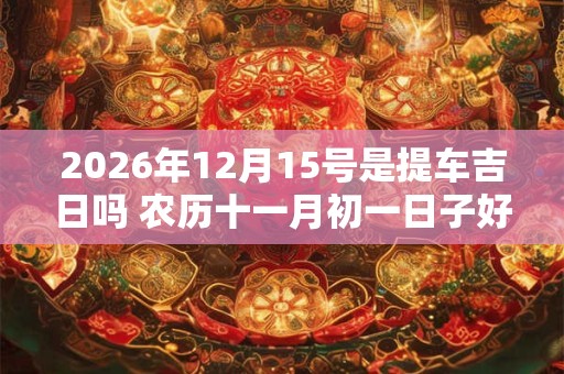 2026年12月15号是提车吉日吗 农历十一月初一日子好吗