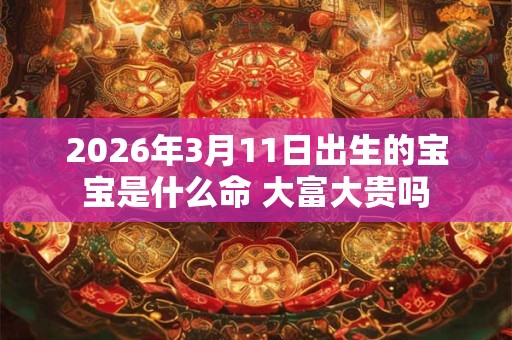 2026年3月11日出生的宝宝是什么命 大富大贵吗 2026年3月11日出生的宝宝是什么命 大富大贵吗