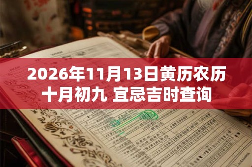 2026年11月13日黄历农历十月初九 宜忌吉时查询