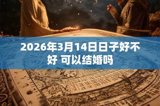 2026年3月14日日子好不好 可以结婚吗