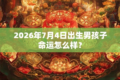 2026年7月4日出生男孩子命运怎么样？