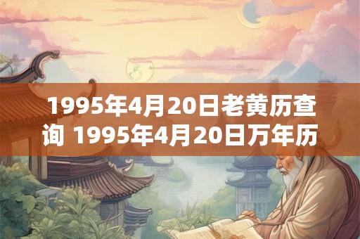 1995年4月20日老黄历查询 1995年4月20日万年历黄道吉日