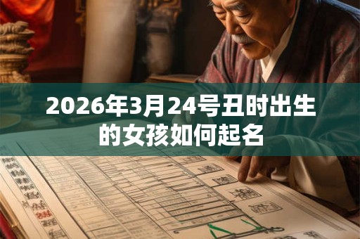 2026年3月24号丑时出生的女孩如何起名
