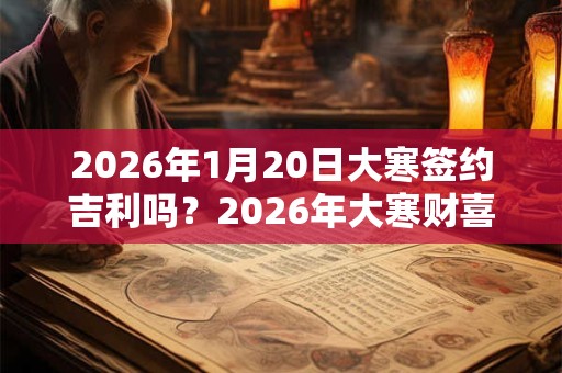 2026年1月20日大寒签约吉利吗？2026年大寒财喜神方位？