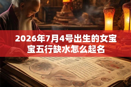 2026年7月4号出生的女宝宝五行缺水怎么起名