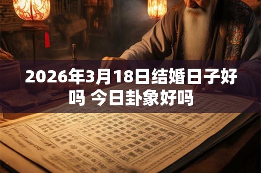 2026年3月18日结婚日子好吗 今日卦象好吗 2026年3月18日结婚日子好吗 今日卦象好吗