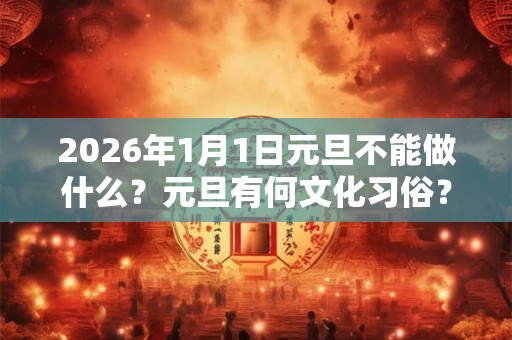 2026年1月1日元旦不能做什么?元旦有何文化习俗? 2026年1月1日元旦不能做什么?元旦有何文化习俗?