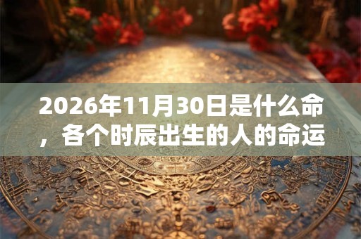 2026年11月30日是什么命，各个时辰出生的人的命运
