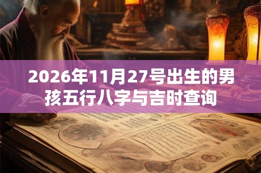 2026年11月27号出生的男孩五行八字与吉时查询